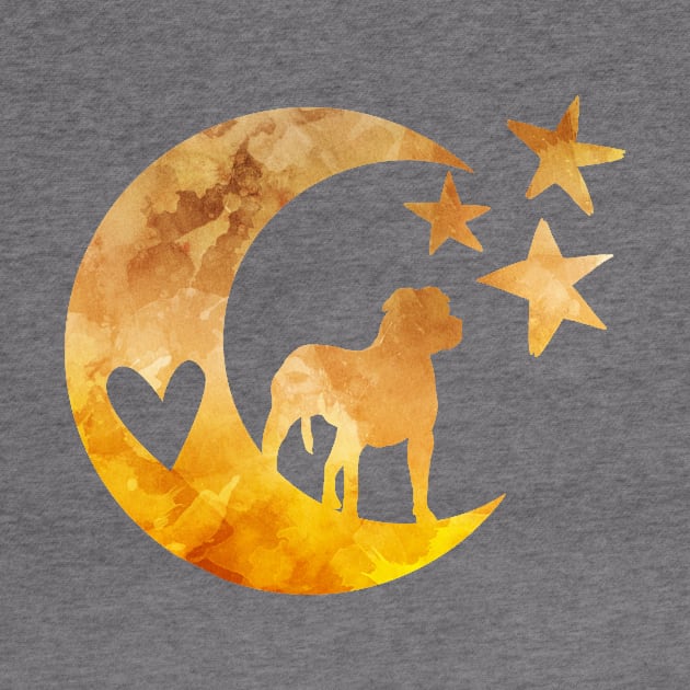 Staffordshire Terrier, amStaff, Staffy, Moon, Stars, Art by BittenByErmines